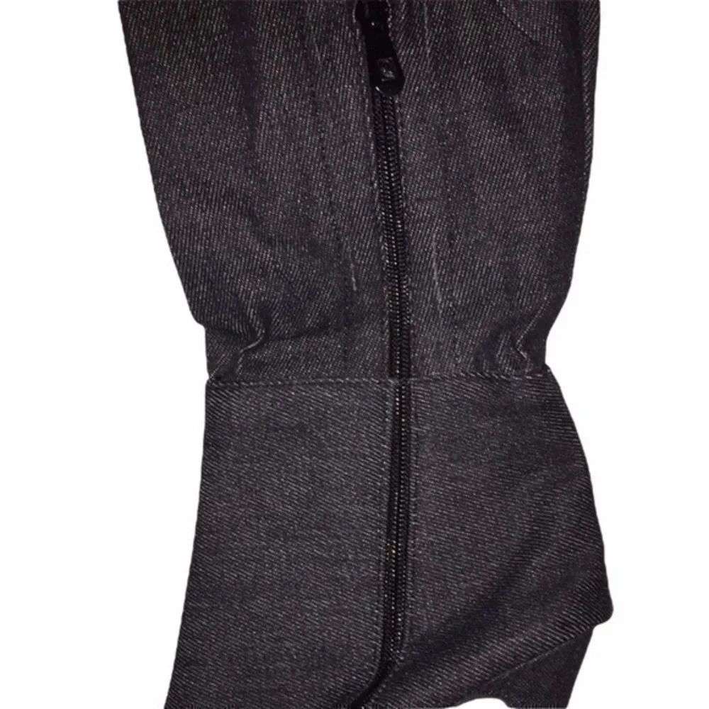 Over The Knee Denim Stilettos